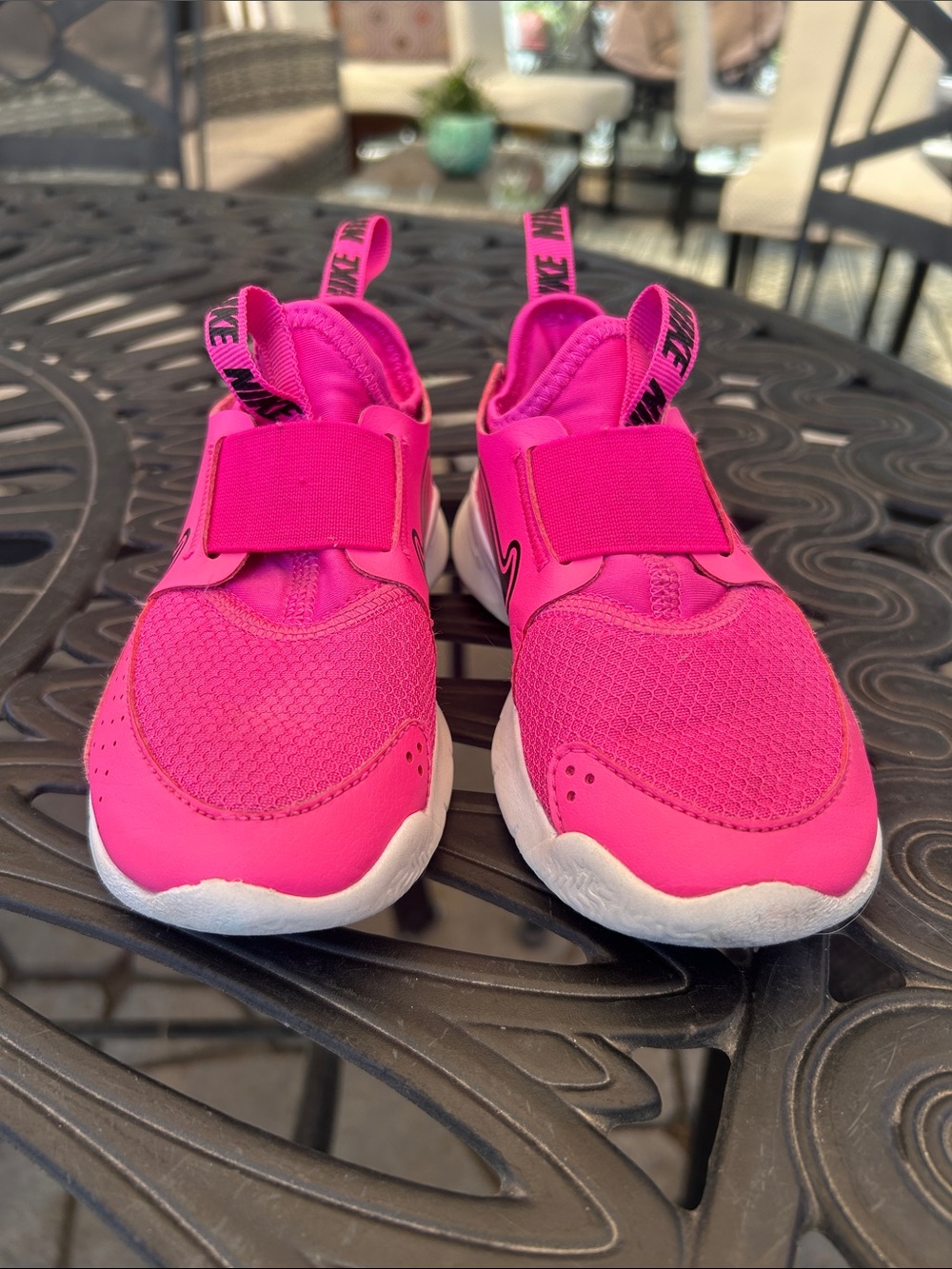 Nike Kids Hot Pink Slip-On Athletic Sneakers with White Soles